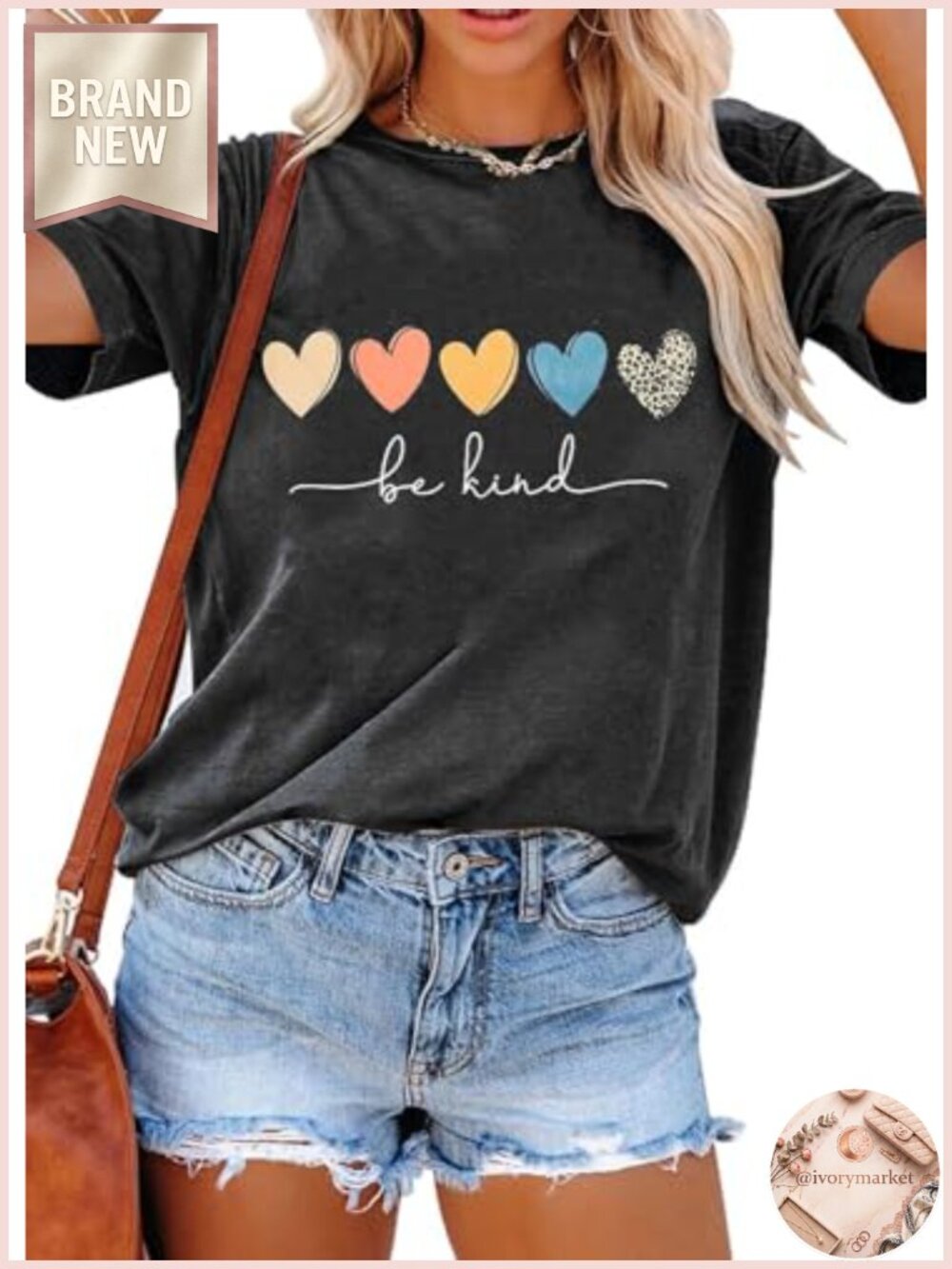 Women's Funny Letter Print Tee - Soft Cotton Blend Crew Neck Short Sleeve